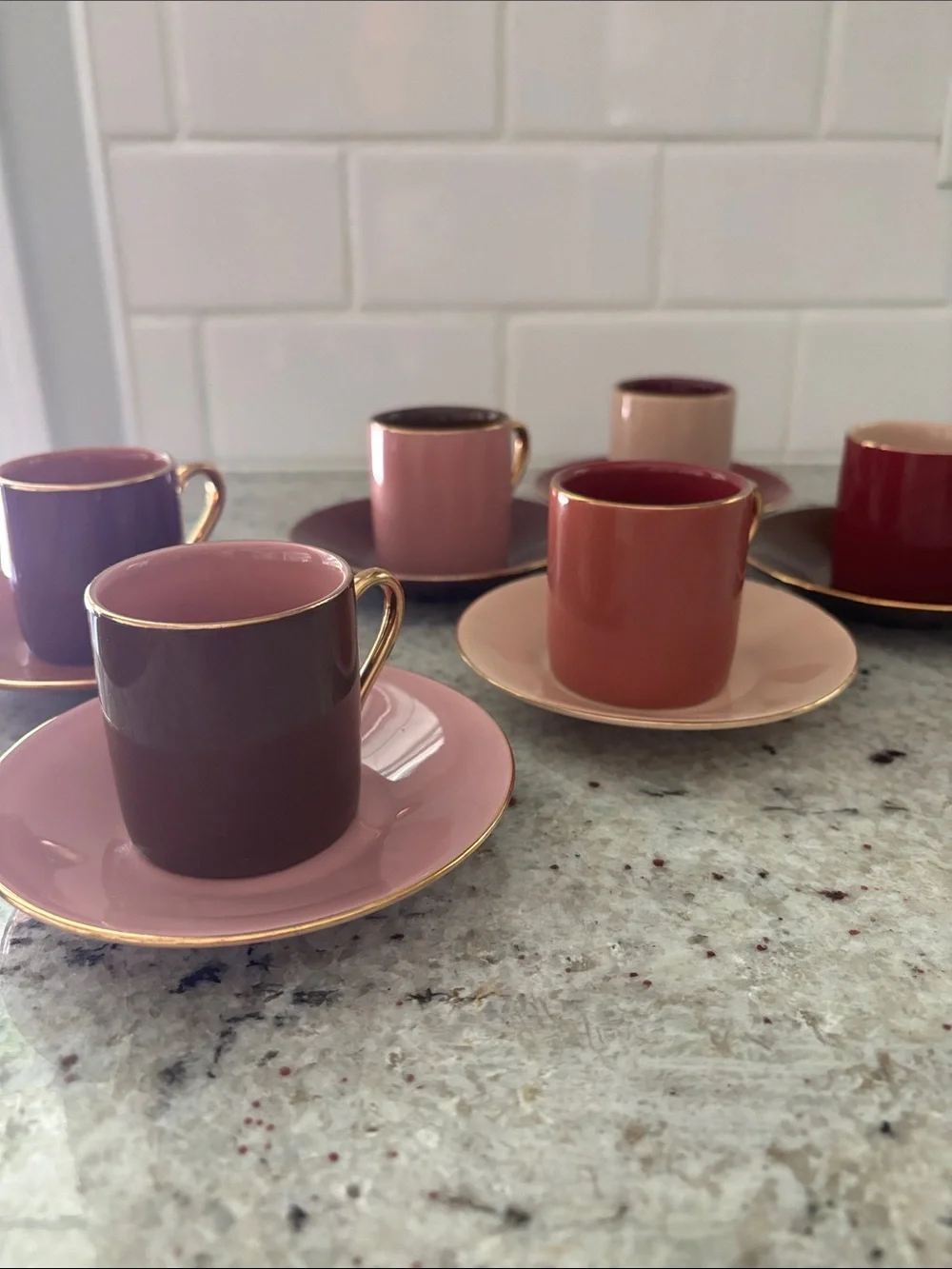 Classic Coffee & Tea espresso cups and saucers set